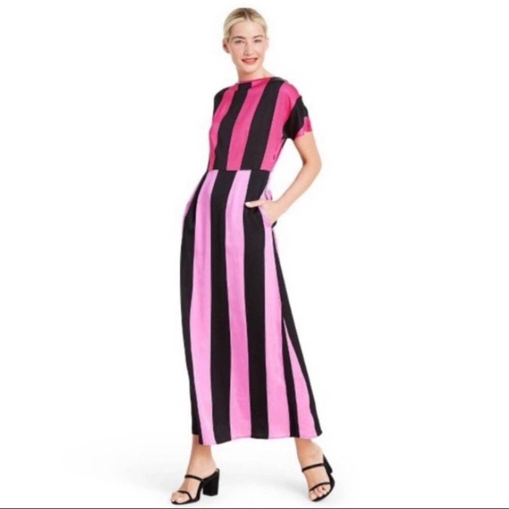 Christopher John Rogers for Target Dress Mixed Stripe Bold Modern Size 4